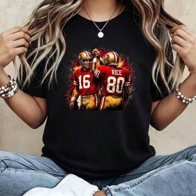 san francisco 49ers football star collage print t-shirt