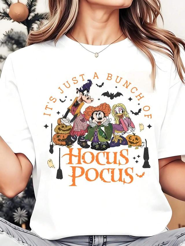 disney hocus pocus graphic white cotton t-shirt