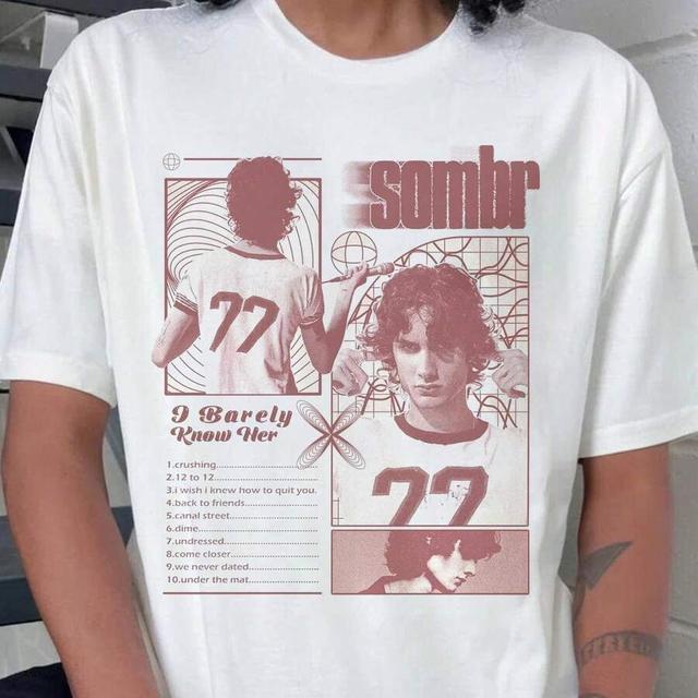sombr world tour soft washed cotton graphic tee