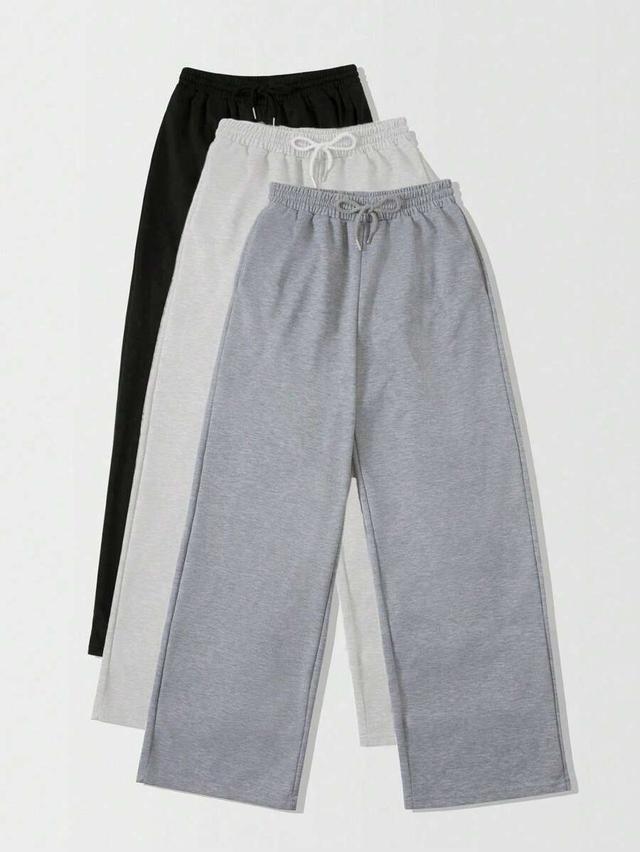 black simple versatile cotton blend sweatpants set