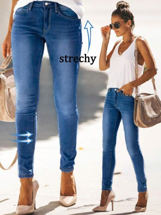 women's comfortable stretchy skinny jeans