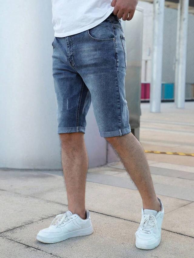 men cotton slant pocket bermuda denim shorts jorts