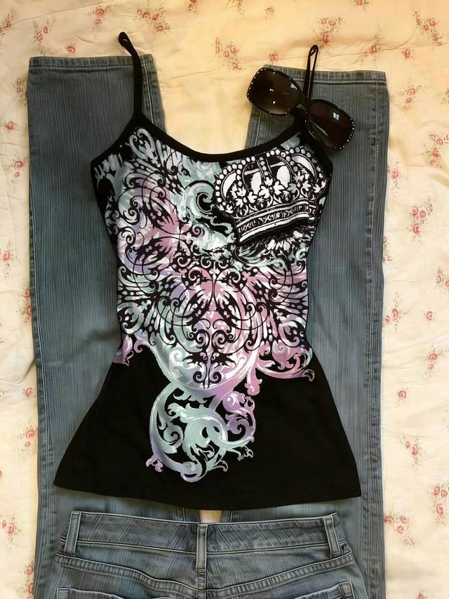 islasuriya digital floral print women's camisole