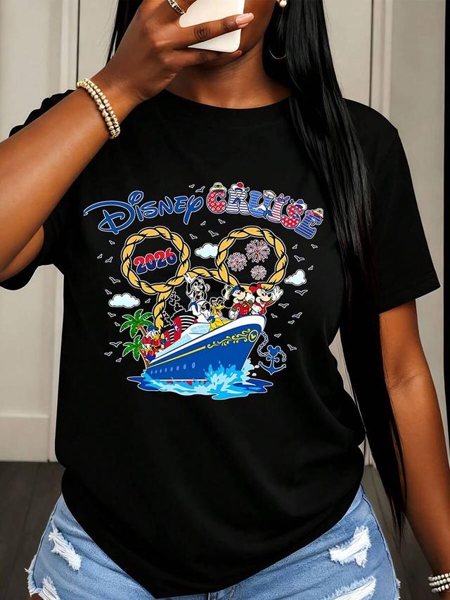 disney mickey mouse cruise ship 2026 graphic t-shirt