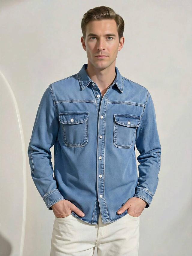 light wash blue slim fit denim jacket