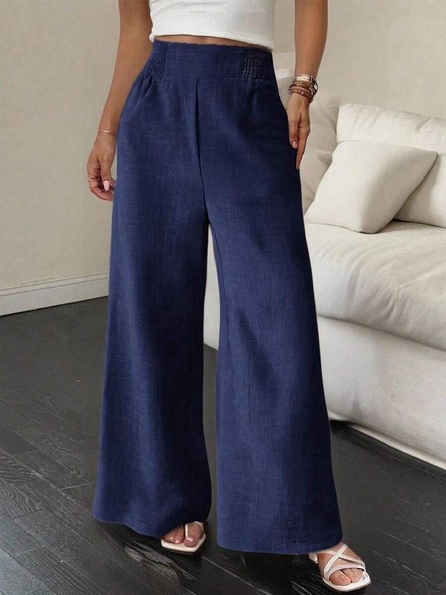 siren gaze blue casual wide leg drawstring pants