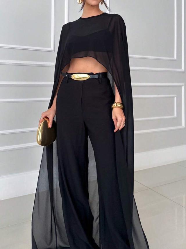 elegant sheer chiffon longline vest top