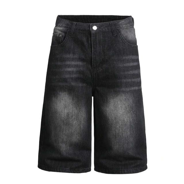 men's baggy y2k vintage wide leg denim shorts
