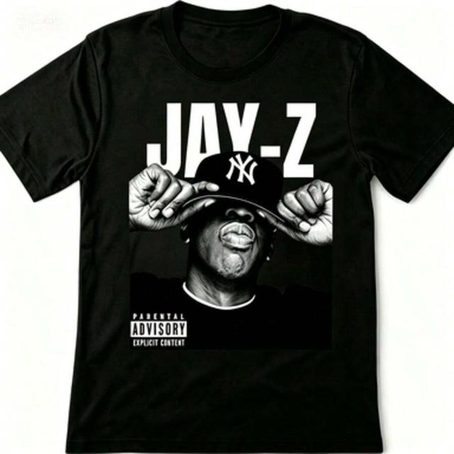 black cotton graphic jay-z concert t-shirt