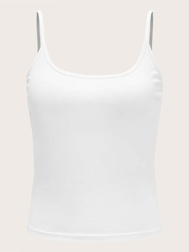 solid white casual camisole top