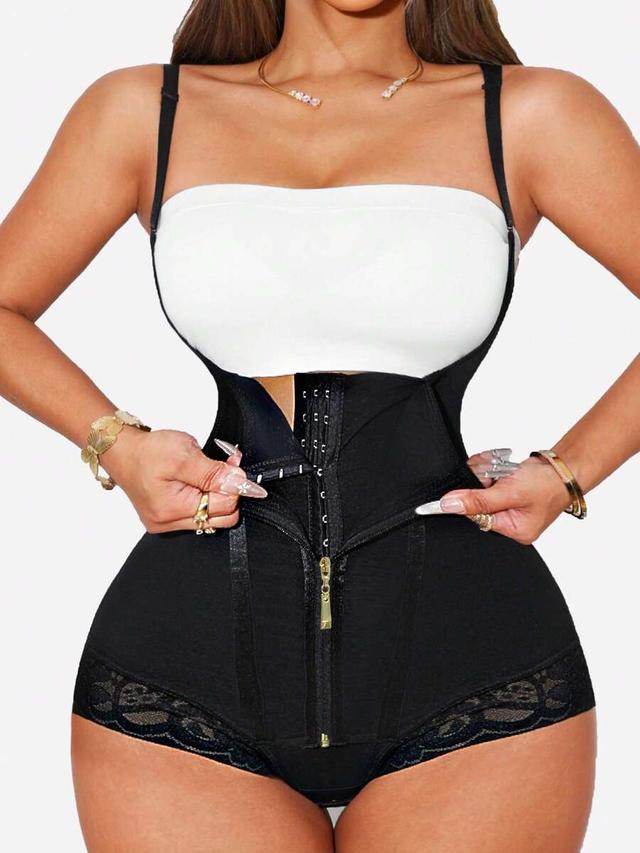 women full body shaping bodysuit in black