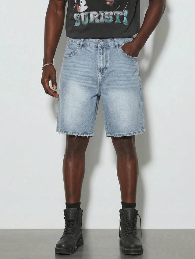 vintage washed blue denim bermuda jorts