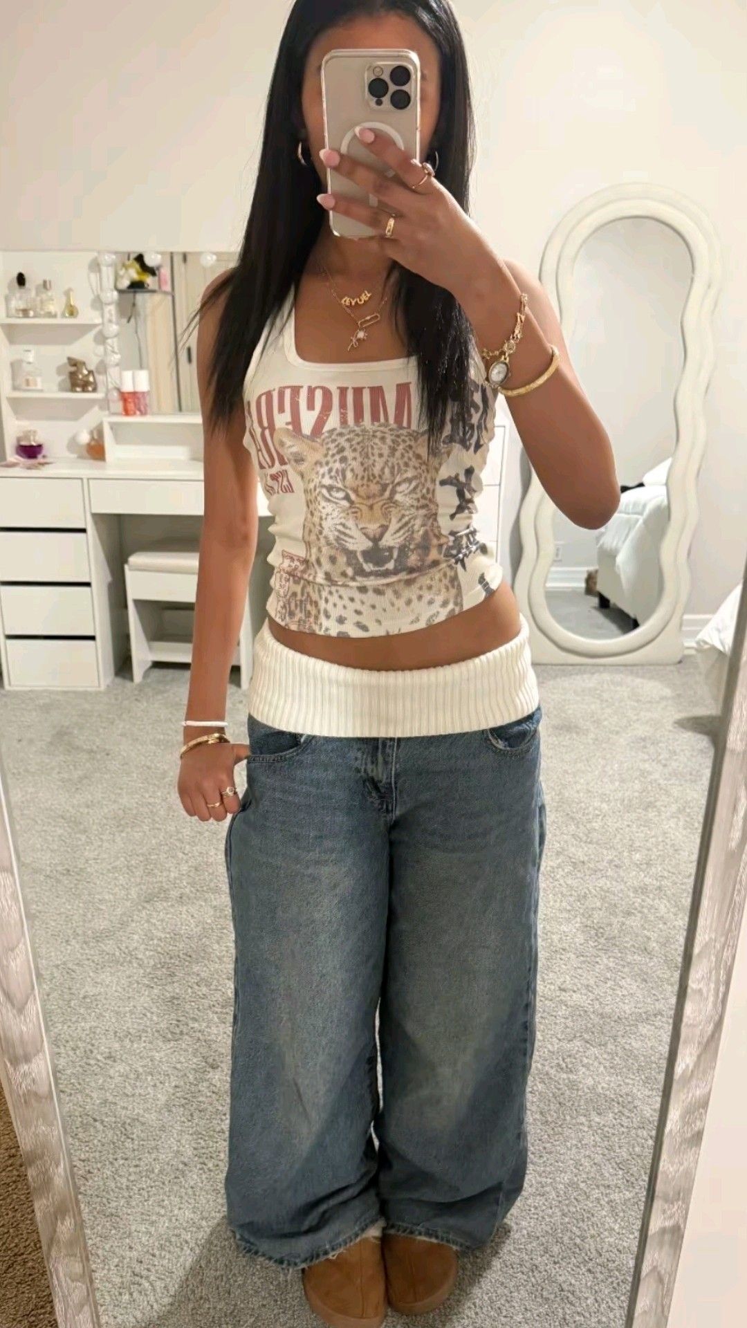 relaxed fit medium wash denim jeans