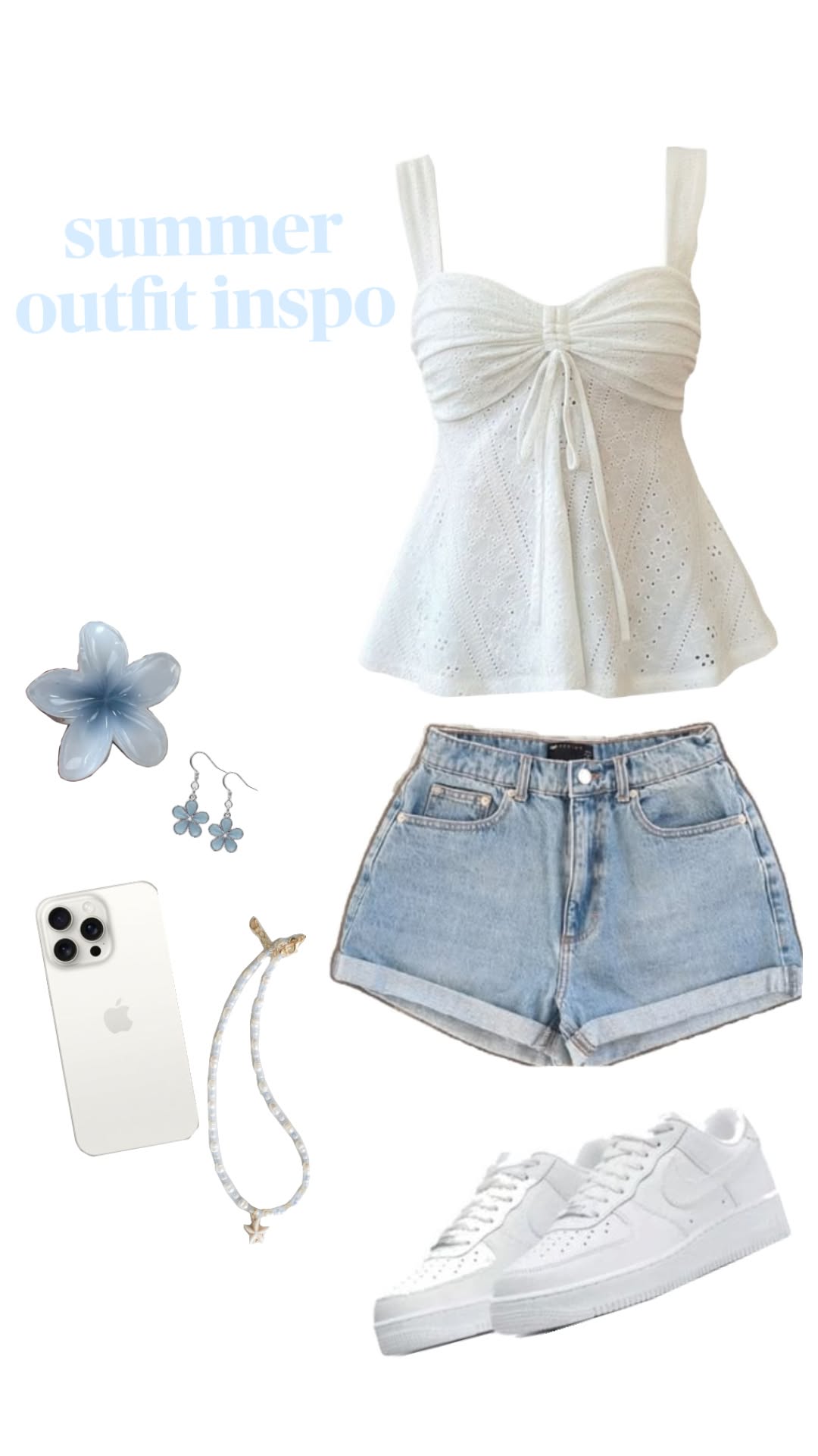 white eyelet cotton peplum camisole with drawstring