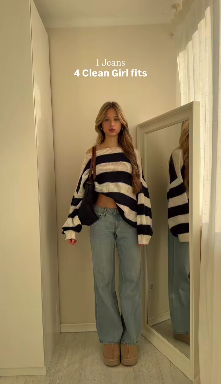 black and white striped knit sweater