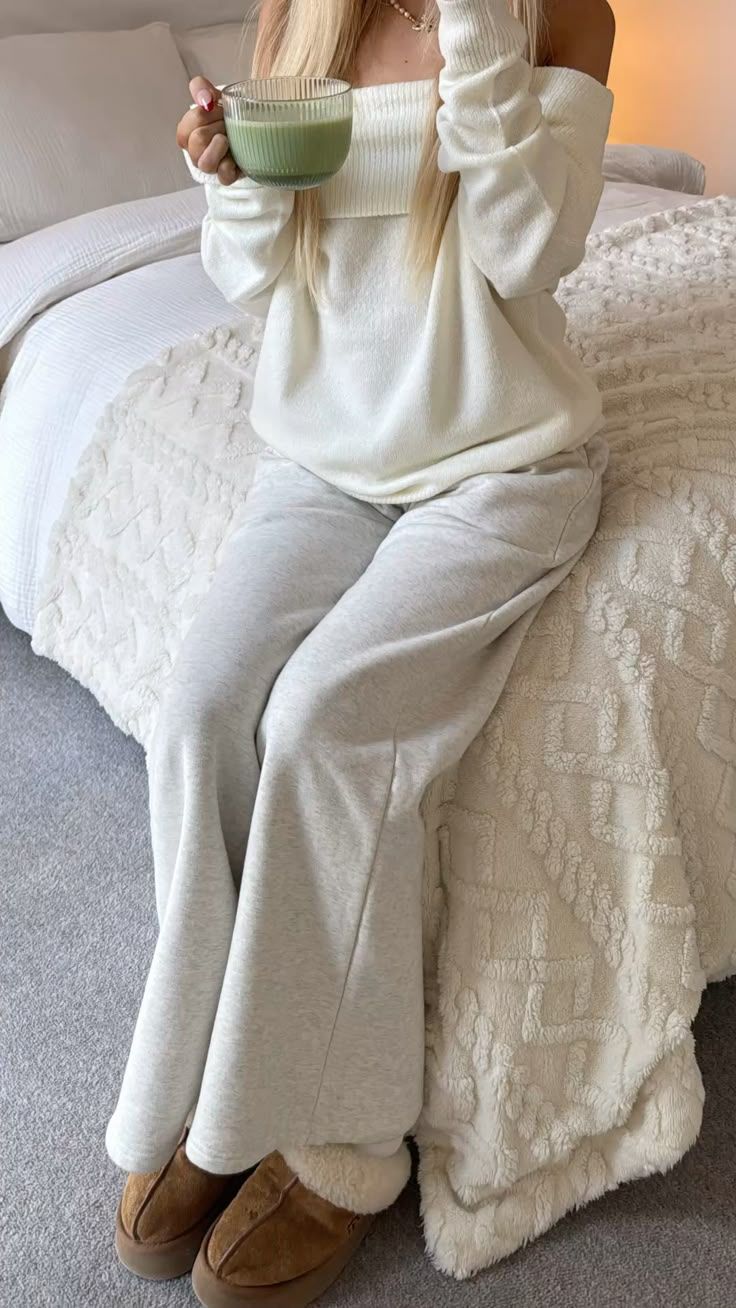off shoulder knit sweater look 14