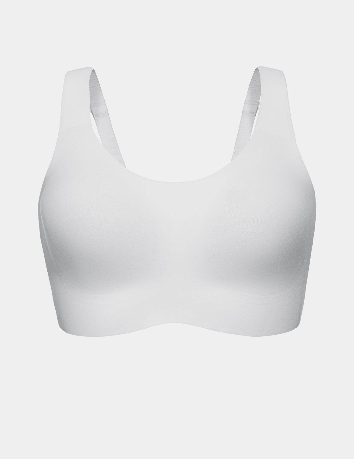 white seamless athletic sports bra top