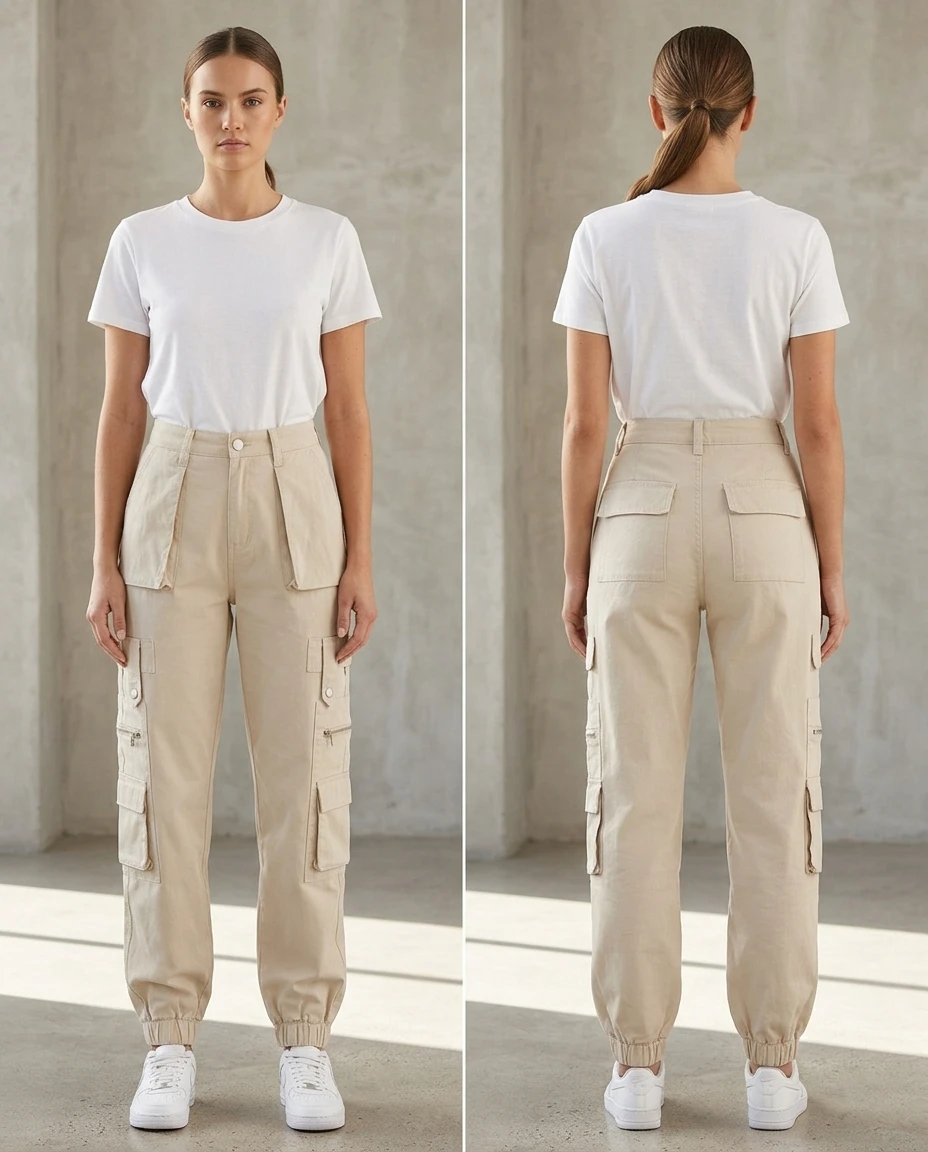 Cargo pants with fitted top airport outfit