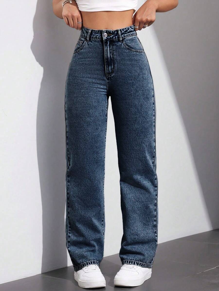 straight loose casual versatile denim jeans