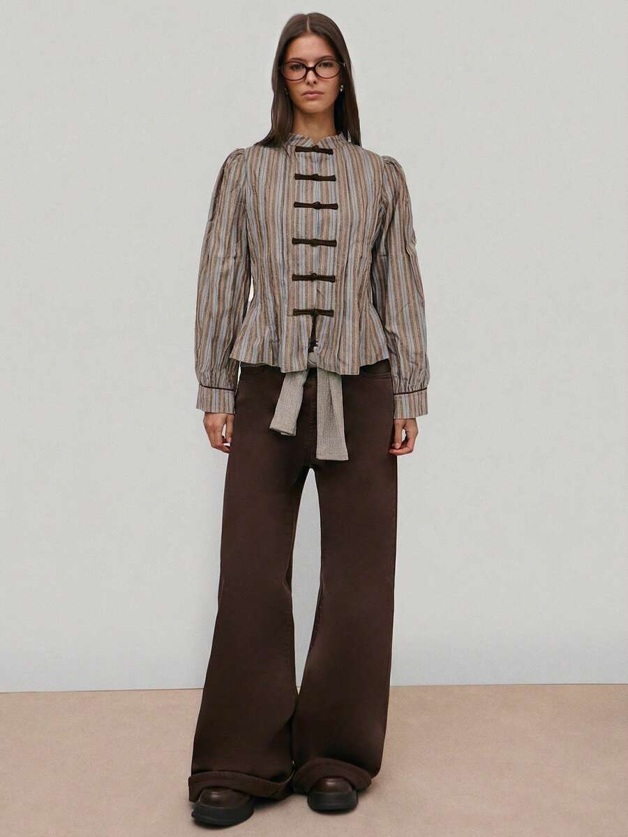 nöista striped tailored jacket