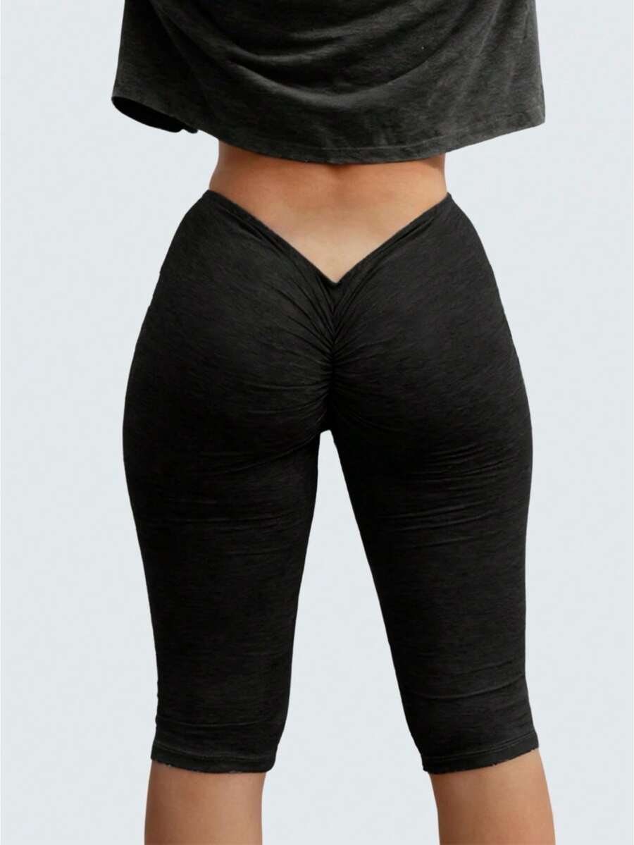 black women's high waisted soft black yoga pants