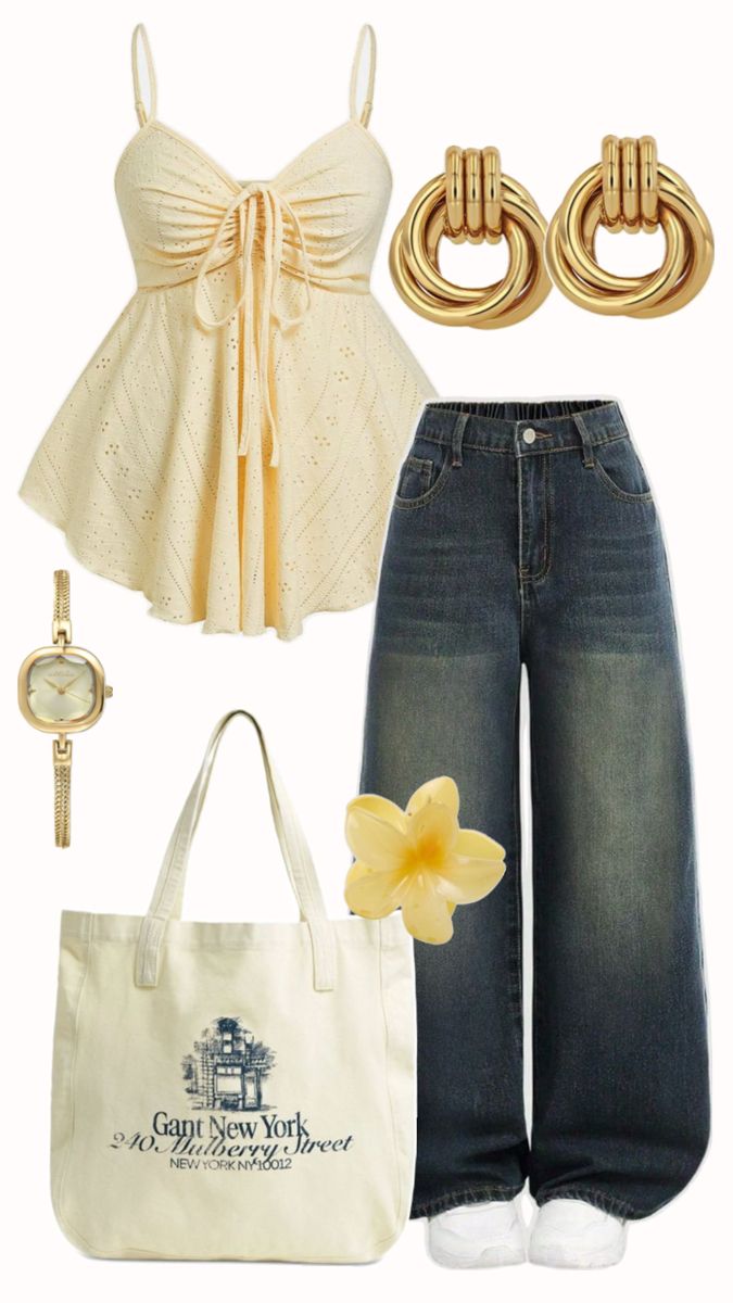 dark wash wide leg denim trousers